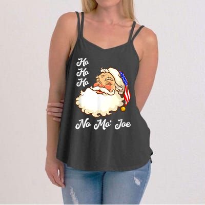 Ho Ho Ho No Mo Joe Funny Santa Christmas Women's Strappy Tank