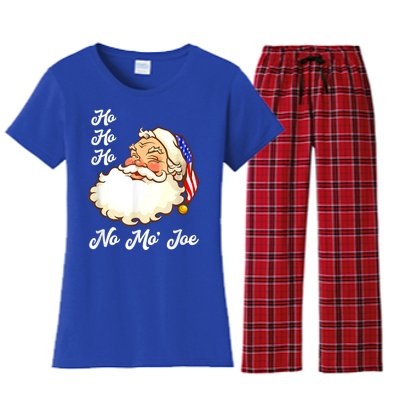 Ho Ho Ho No Mo Joe Funny Santa Christmas Women's Flannel Pajama Set