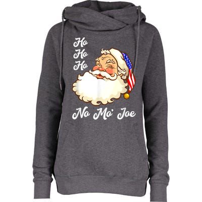 Ho Ho Ho No Mo Joe Funny Santa Christmas Womens Funnel Neck Pullover Hood