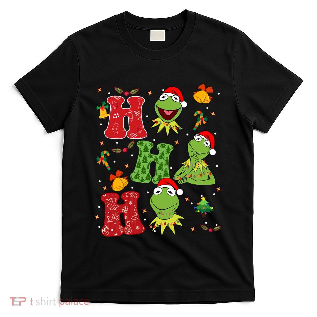Ho Ho Ho Kermit Frog Christmas Lights Kermit Frog Christmas T-Shirt