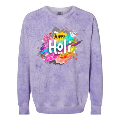 Happy Holi Holi Hai Hindu Holi Festival Festival Of Colors Colorblast Crewneck Sweatshirt