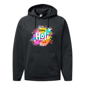 Happy Holi Holi Hai Hindu Holi Festival Festival Of Colors Performance Fleece Hoodie