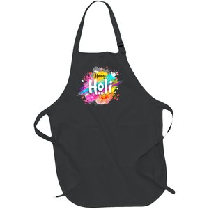 Happy Holi Holi Hai Hindu Holi Festival Festival Of Colors Full-Length Apron With Pockets