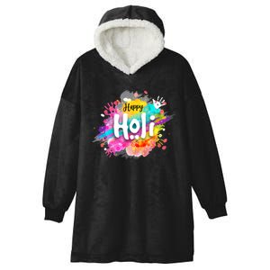 Happy Holi Holi Hai Hindu Holi Festival Festival Of Colors Hooded Wearable Blanket