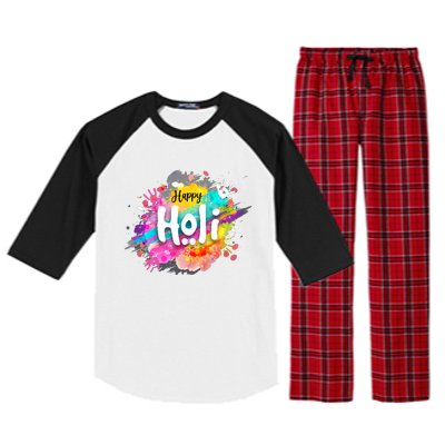 Happy Holi Holi Hai Hindu Holi Festival Festival Of Colors Raglan Sleeve Pajama Set