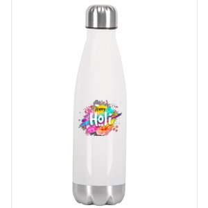 Happy Holi Holi Hai Hindu Holi Festival Festival Of Colors Stainless Steel Insulated Water Bottle