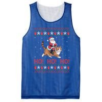 Ho Ho Ho Santa Riding Ragdoll Cat Ugly Christmas Gift Mesh Reversible Basketball Jersey Tank