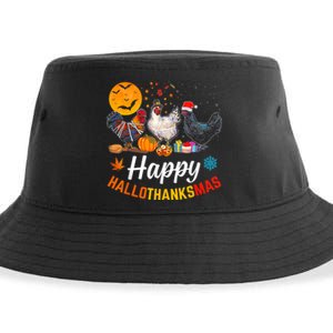 Happy HalloThanksMas Halloween Thanksgiving Xmas Chicken Sustainable Bucket Hat