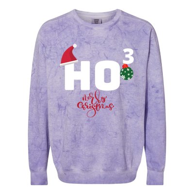 Ho Ho Ho Merry Christmas Ho3 Funny Gift Colorblast Crewneck Sweatshirt