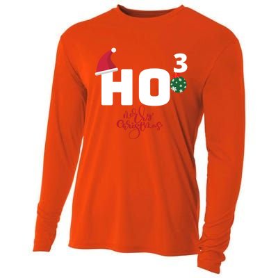 Ho Ho Ho Merry Christmas Ho3 Funny Gift Cooling Performance Long Sleeve Crew