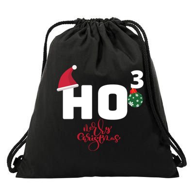 Ho Ho Ho Merry Christmas Ho3 Funny Gift Drawstring Bag