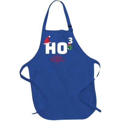 Ho Ho Ho Merry Christmas Ho3 Funny Gift Full-Length Apron With Pockets