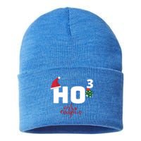 Ho Ho Ho Merry Christmas Ho3 Funny Gift Sustainable Knit Beanie