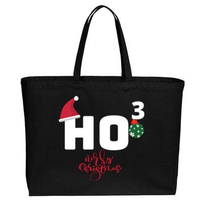 Ho Ho Ho Merry Christmas Ho3 Funny Gift Cotton Canvas Jumbo Tote