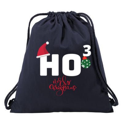 Ho Ho Ho Merry Christmas Ho3 Funny Gift Drawstring Bag