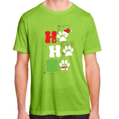 Ho Ho Ho Christmas Dog Paws Vintage Christmas Adult ChromaSoft Performance T-Shirt