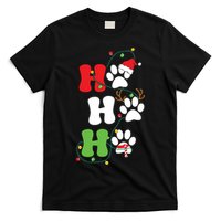 Ho Ho Ho Christmas Dog Paws Vintage Christmas T-Shirt