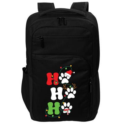 Ho Ho Ho Christmas Dog Paws Vintage Christmas Impact Tech Backpack