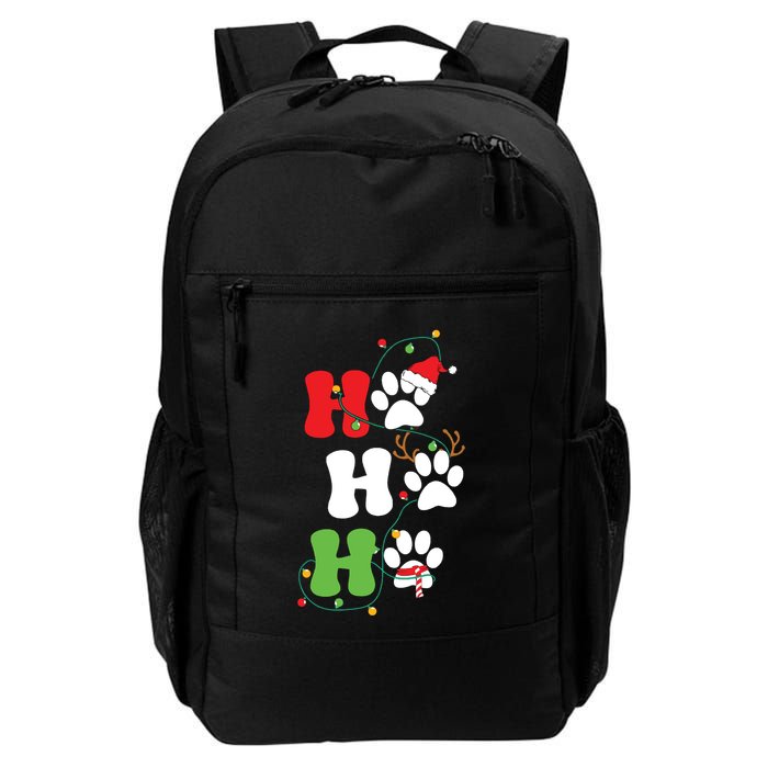 Ho Ho Ho Christmas Dog Paws Vintage Christmas Backpack
