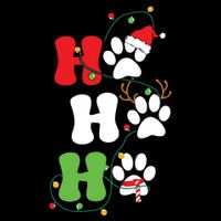 Ho Ho Ho Christmas Dog Paws Vintage Christmas Backpack