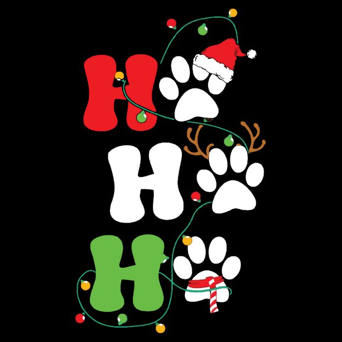 Ho Ho Ho Christmas Dog Paws Vintage Christmas Backpack