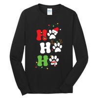 Ho Ho Ho Christmas Dog Paws Vintage Christmas Tall Long Sleeve T-Shirt