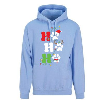 Ho Ho Ho Christmas Dog Paws Vintage Christmas Unisex Surf Hoodie