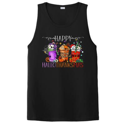 Happy Hallothanksmas Halloween Thanksgiving Christmas PosiCharge Competitor Tank