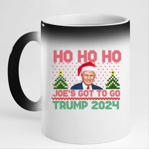 Ho Ho Ho JoeS Got To Go Trump 2024 For President Maga Gift 11oz Black Color Changing Mug