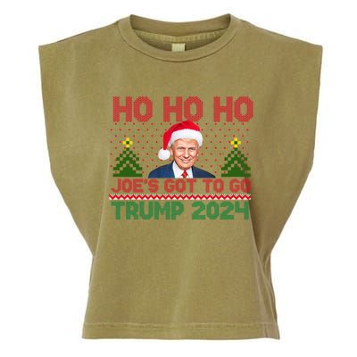 Ho Ho Ho JoeS Got To Go Trump 2024 For President Maga Gift Garment-Dyed Women's Muscle Tee