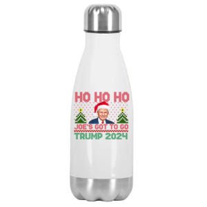 Ho Ho Ho JoeS Got To Go Trump 2024 For President Maga Gift Stainless Steel Insulated Water Bottle