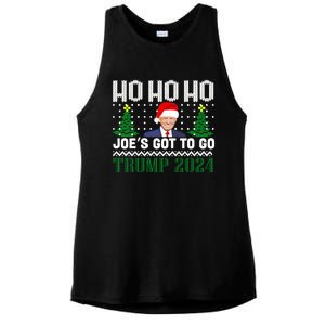 Ho Ho Ho JoeS Got To Go Trump 2024 Ugly Sweater Christmas Ladies PosiCharge Tri-Blend Wicking Tank