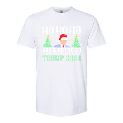 Ho Ho Ho JoeS Got To Go Trump 2024 Ugly Sweater Christmas Softstyle® CVC T-Shirt