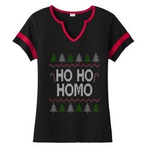 Ho Ho Ho Homo Homosexual Lgbt Gay Ugly Christmas Gift Ladies Halftime Notch Neck Tee