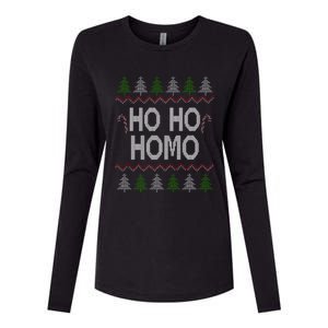 Ho Ho Ho Homo Homosexual Lgbt Gay Ugly Christmas Gift Womens Cotton Relaxed Long Sleeve T-Shirt