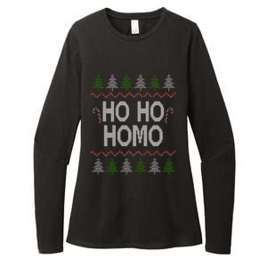 Ho Ho Ho Homo Homosexual Lgbt Gay Ugly Christmas Gift Womens CVC Long Sleeve Shirt