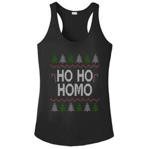 Ho Ho Ho Homo Homosexual Lgbt Gay Ugly Christmas Gift Ladies PosiCharge Competitor Racerback Tank