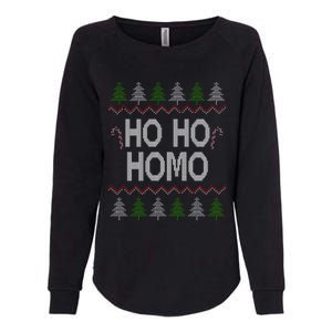 Ho Ho Ho Homo Homosexual Lgbt Gay Ugly Christmas Gift Womens California Wash Sweatshirt