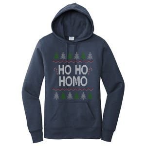 Ho Ho Ho Homo Homosexual Lgbt Gay Ugly Christmas Gift Women's Pullover Hoodie