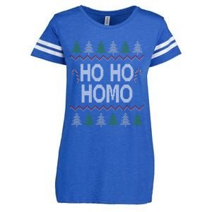 Ho Ho Ho Homo Homosexual Lgbt Gay Ugly Christmas Gift Enza Ladies Jersey Football T-Shirt