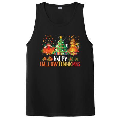 Happy Hallothanksmas Halloween Thanksgiving Merry Christmas Gift PosiCharge Competitor Tank