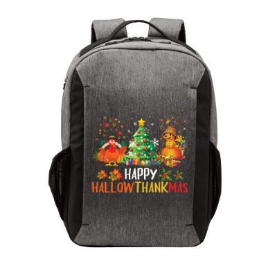 Happy Hallothanksmas Halloween Thanksgiving Merry Christmas Gift Vector Backpack