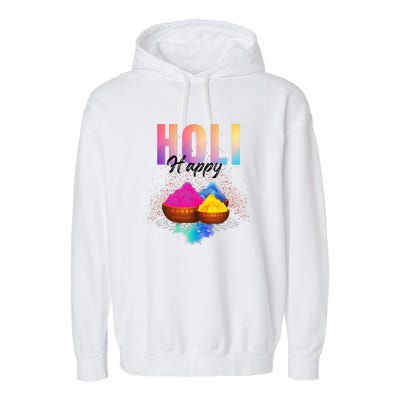 Happy Holi Garment-Dyed Fleece Hoodie