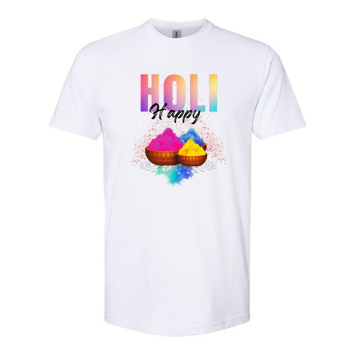 Happy Holi Softstyle CVC T-Shirt