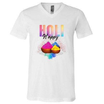 Happy Holi V-Neck T-Shirt