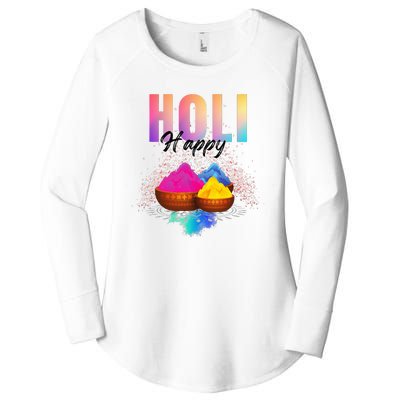 Happy Holi Women's Perfect Tri Tunic Long Sleeve Shirt