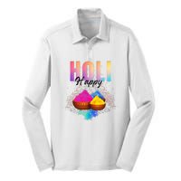 Happy Holi Silk Touch Performance Long Sleeve Polo