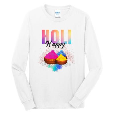 Happy Holi Tall Long Sleeve T-Shirt