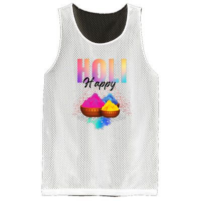 Happy Holi Mesh Reversible Basketball Jersey Tank