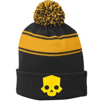 Happy Helldiver Stripe Pom Pom Beanie